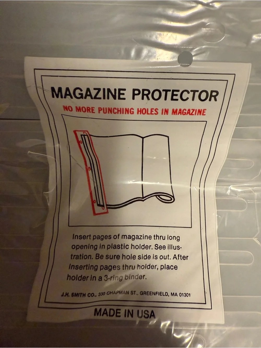 These J.H. Smith Co. magazine protectors are designed to bind magazines